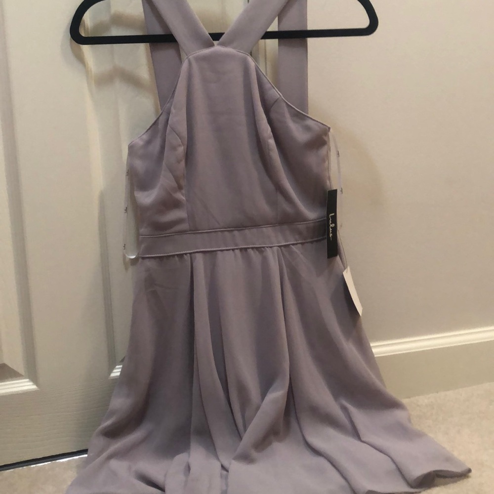 Lavender cross strapped dress